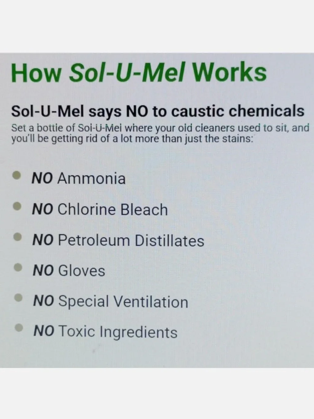 ECOSENSE Sol-U-Mel 3-N-1 Cleaner Vanilla Scent Stain Remover Concentrate 8fl.oz.